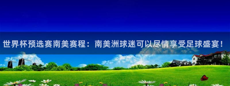 世界杯预选赛赛程时间表：世界杯预选赛南美赛程：南美洲球迷可以尽情享受足球盛宴！