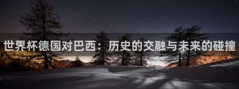 足球世界杯赛程：世界杯德国对巴西：历史的交融与未来的碰撞